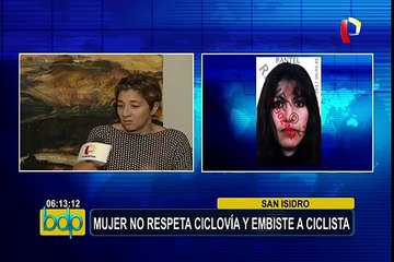 Conductora arrolla bicicleta tras no respetar ciclovía en San Isidro