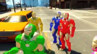 Команда Цветных Железных Человек & Цветные Лимузины , веселый мультик игра для детей