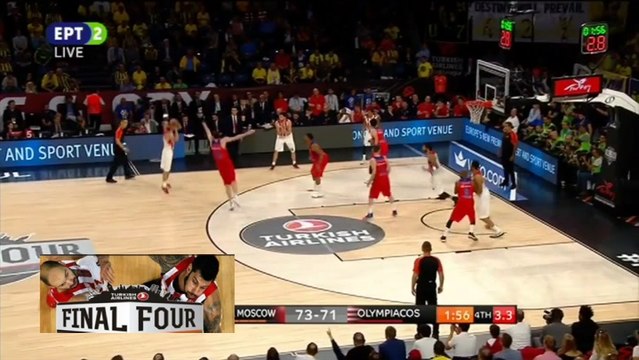 Το απίστευτο τρίποντο Σπανούλη που γύρισε το παιχνίδι – ΤΣΣΚΑ vs Ολυμπιακός – 19.05.2017