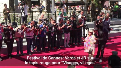 Cannes: Varda et JR sur le tapis rouge pour "Visages, villages"
