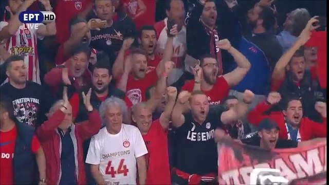 Οι πανηγυρισμοί για την πρόκριση στον τελικό - ΤΣΣΚΑ Μόσχας 78-82 Ολυμπιακός - 19.05.2017