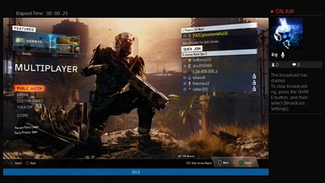 ghostmenkilla101's Live PS4 Broadcast