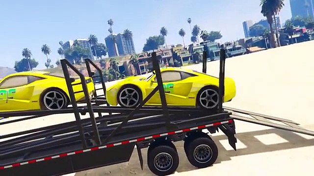 Спайдермен и Желтый отряд Молний Маквин катание на Фуре , веелый мультик игра для детей