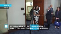 Huma Abedin finally calls it quits with Anthony Weiner