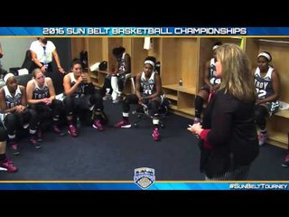 Sun Belt Women's Basketball Championships: Troy Semifinal Locker Room Celebration