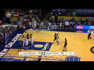 2016 Sun Belt  Basketball Championship  Men's Game 1 Highlights South Alabama vs Georgia Southern