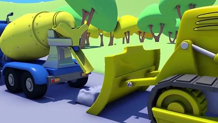 Troy el Tren y el Mezclador de Cemento en Auto City  Dibujos animados para niños