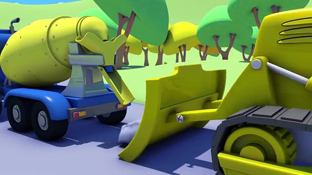 Troy The Train and the Concrete Truck in Car City  Cars & Trucks cartoon for children