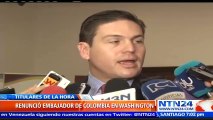Juan Carlos Pinzón dimite a su cargo como embajador de Colombia en Estados Unidos