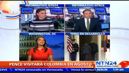 Vicepresidente de EE. UU., Mike Pence, prevé visitar Colombia en agosto de este año