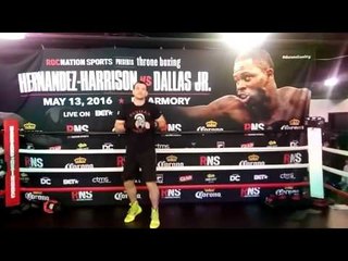 SAM CROSSED SHADOW BOXING AT MEDIA DAY WORKOUT EsNews Boxing