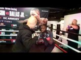 mike dallas on the mitts gets ready for dusty harrison EsNews Boxing