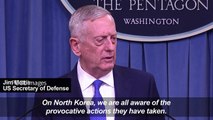 N. Korea conflict would be tragic on 'unbelievable scale':Mattis