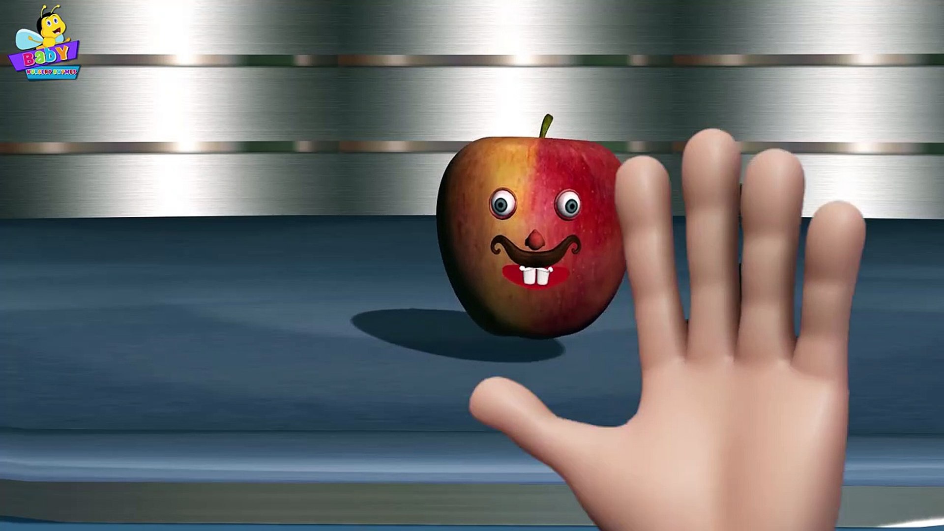 ⁣The Finger Family Apple Family 3D Nursery Rhyme _ Apple Finger Family Songs-BWJHs