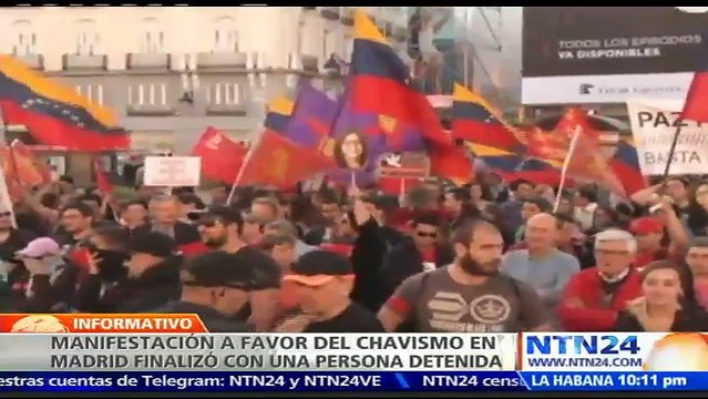 Arrestan en Madrid, España, a un simpatizante del chavismo que escupió a venezolanos opositores