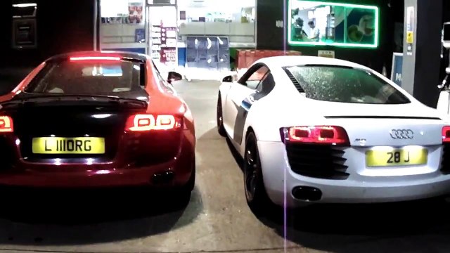 AUDI R8 V10 MAD REVS & ACCELERATION!! 2x AUDI R8 V8's