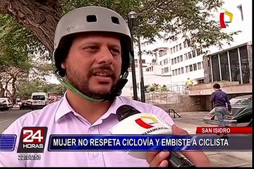 Conductores no respetan ciclovías en San Isidro
