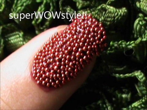 Caviar Nails DIY- how to do Caviar nail art at home with 3d cavair beads - easy nail polish designs
