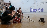 India travel,d4-2,Overseas trip of Japan host.Haridwar,Rishukeshu,Night.Ganga bathing,インド旅行