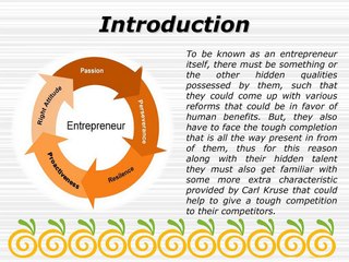 Instructions to Develop the Qualities of an Entrepreneur by Carl Kruse