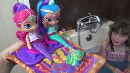 Shimmer and Shine - Hora do banho - sereia Shine and Shine - Magia, Brilho e Diversão