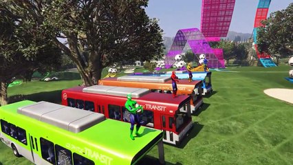 LEARN COLORS w Bus in Spidermen Cartoon for Kids & Learning Colors for Children