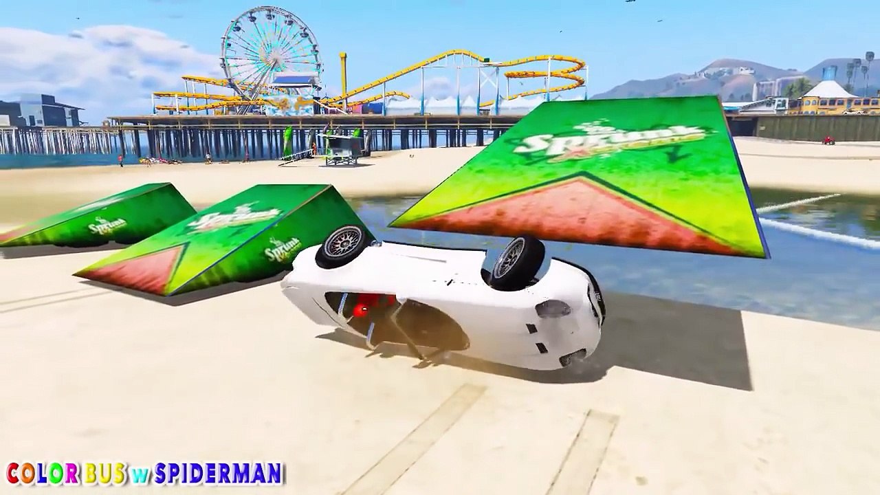 LEARN COLORS w Sport Cars in Spidermen Cartoon Colours for Kids & Video Learning Colors for Children