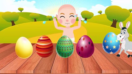 Learn Colors with Bad Baby Crying in Surprise Eggs Video Learning Colors for Children