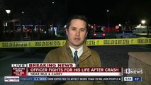 NLVPD officer critically injured in crash near MLK, Car