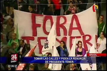 Brasil: ciudadanos piden renuncia de presidente Michel Temer