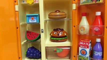 アンパンマン ままごとトントン れいぞうこセット Anpanman playing house Refrigerator set.