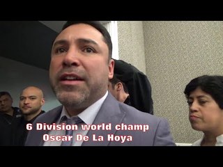 DE LA HOYA: IF MAYWEATHER EVER COMES BACK IT'S 70/30 FOR CANELO; CANELO IS "THE MAN NOW"