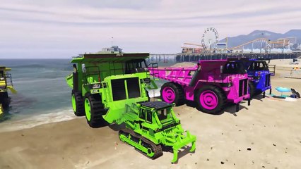 LEARN COLORS for Kids with Color Bulldozer in Spidermen Cars Cartoon & Learning Colors for Children