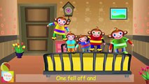 Five Little Monkeys Jumping on the Bed Nursery Rhyme - Cartoon Rhymes For Children