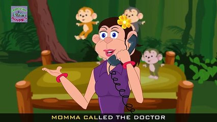 Five Little Monkeys Jumping on the Bed Nursery Rhyme with Lyrics Baby Nursery Rhymes -
