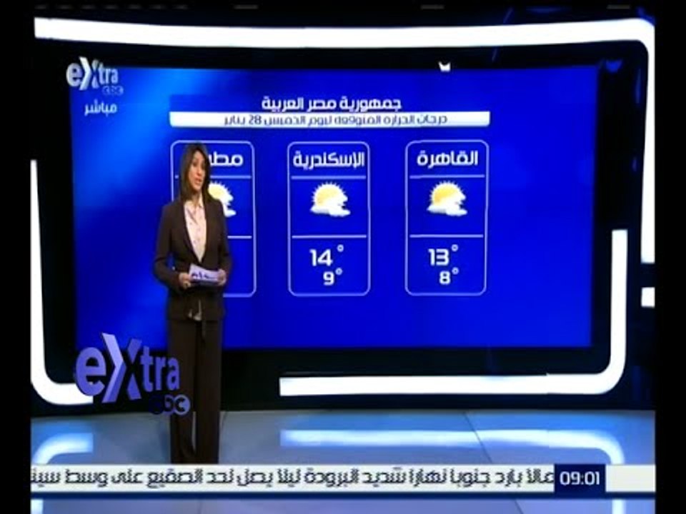 غرفة الأخبار | تعرف على درجات الحرارة المتوقعة اليوم الخميس 28 يناير