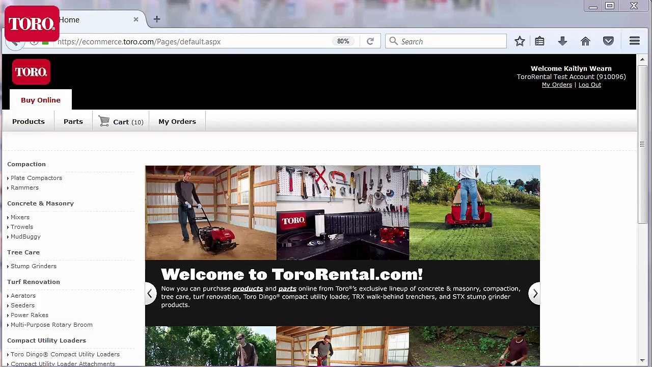 ToroRental.com Tutorial  Checkout