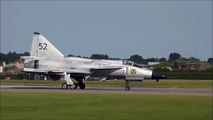 SAAB Viggen AJS37 swedish historic flight at Waddington Airshow 2013