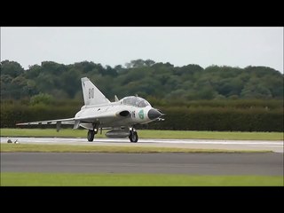 Saab 35 Draken swedish air force historic flight  Waddington 2014