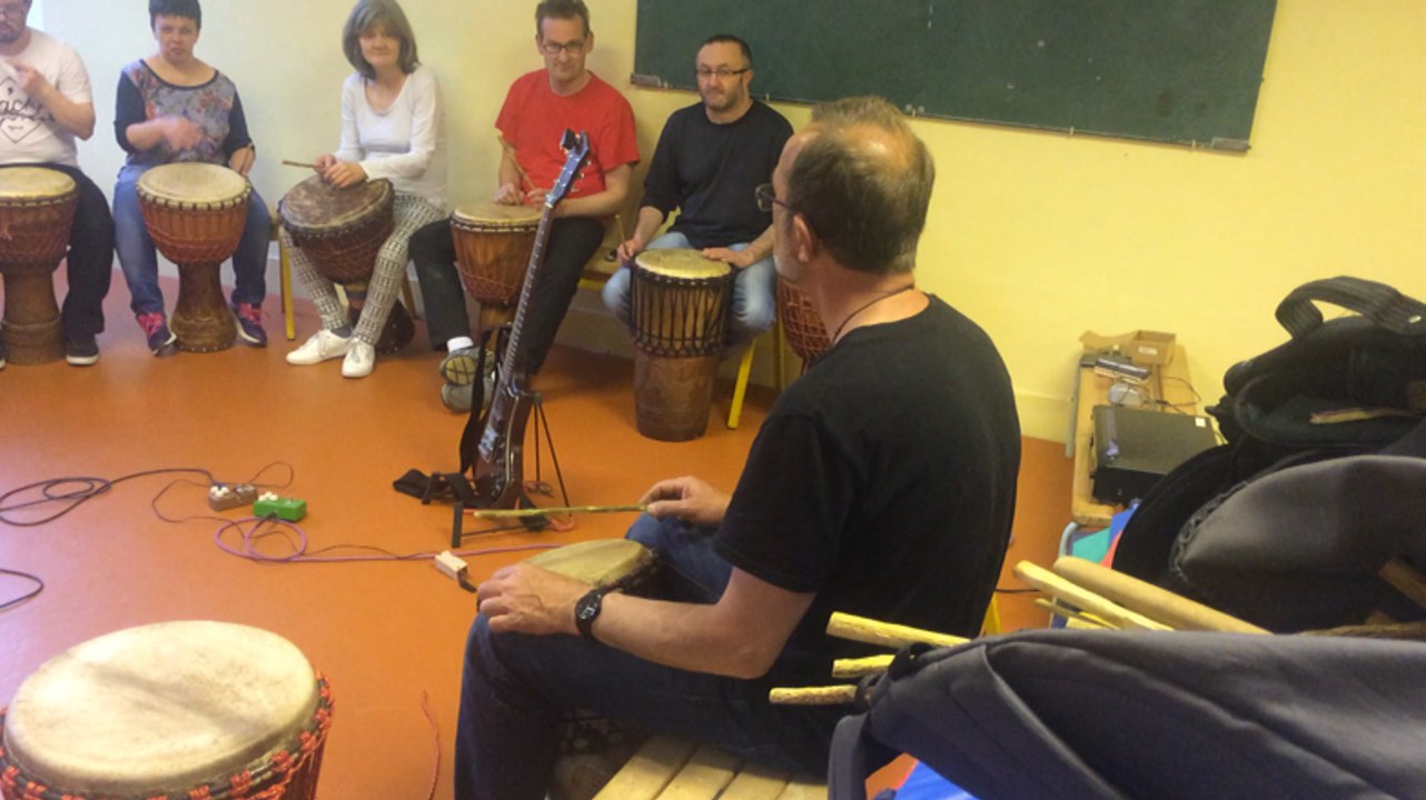 Répétition des élèves percussionnistes de Gilles Arnaud