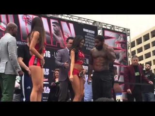 Curtis Stevens faceoff Canelo vs khan weigh in