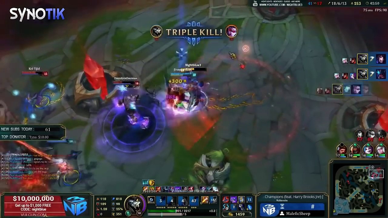 NIGHTBLUE3 Montage - Best PLAYS and PENTAKILLS - League of Legends Montage