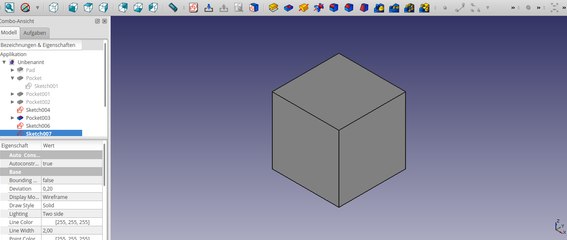 Freecad fuer Anfaenger Wuerfel erstellen