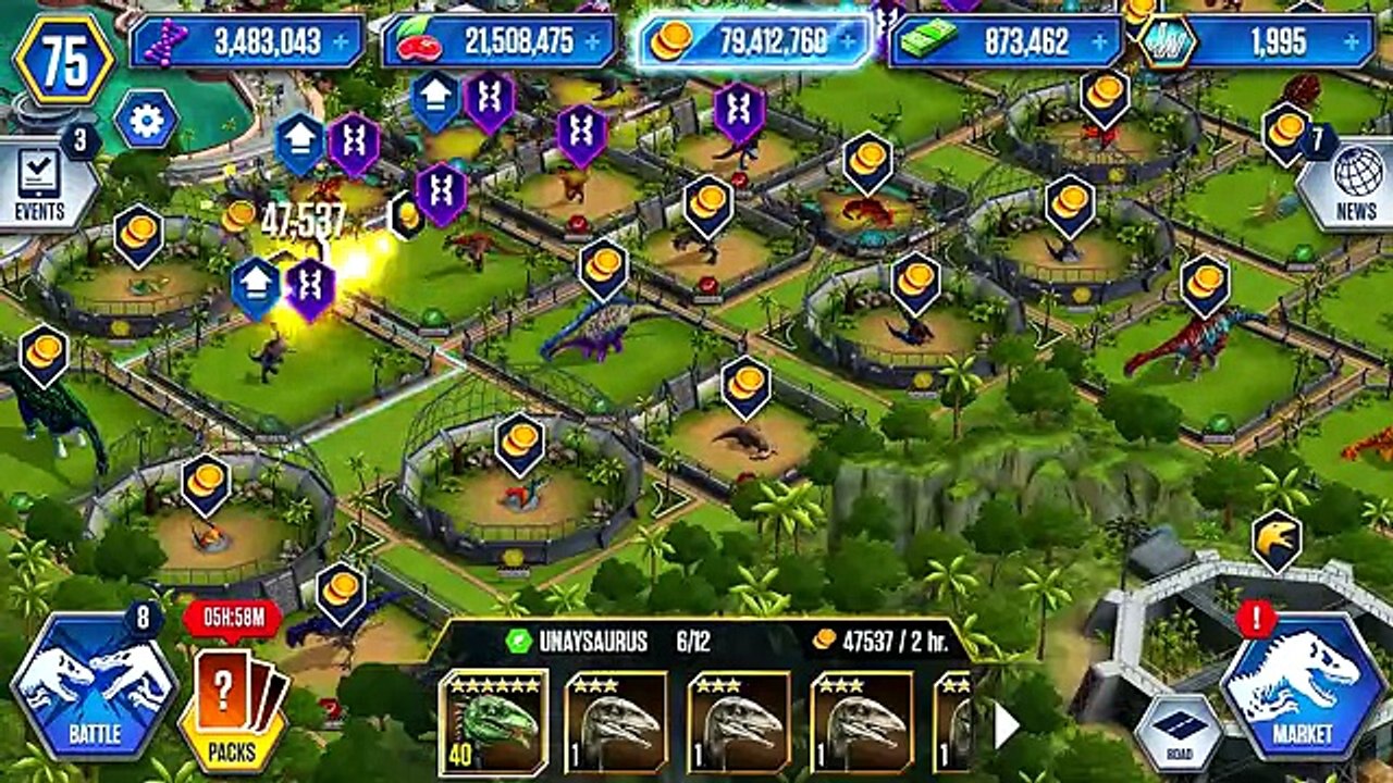 CENOZOIC BATTLE PACK!! Jurassic World The Game Android Gameplay HD | DroidCheat | Android Gameplay HD