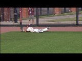 Texas State LF Granger Studdard with a Diving Catch During the Sun Belt Conference Seimifinal Game