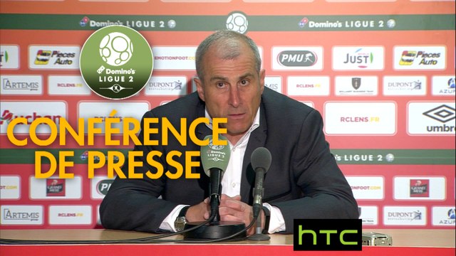 Conférence de presse RC Lens - Chamois Niortais (3-1) : Alain CASANOVA (RCL) - Denis RENAUD (CNFC) - 2016/2017