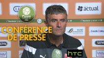 Conférence de presse Stade Lavallois - Nîmes Olympique (1-2) : Thierry GOUDET (LAVAL) - Bernard BLAQUART (NIMES) - 2016/2017