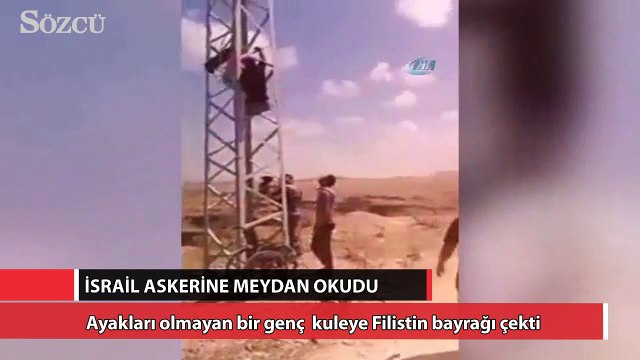 Filistinli bacaksız genç İsrail askerlerine meydan okudu