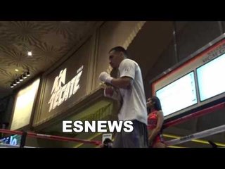 CANELO VS KHAN FRANKIE GOMEZ READY FOR WAR LOOKS GOOD ON MITTS EsNews Boxing