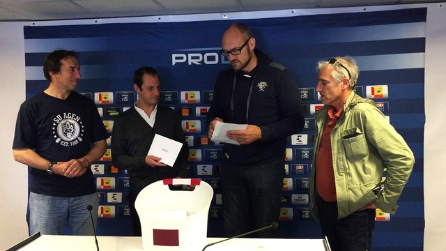 Agen - Montauban : le tirage au sort des vestiaires au stade Chaban-Delmas